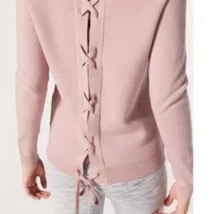 lululemon athletica Pink Lace-Back Crew Sweater